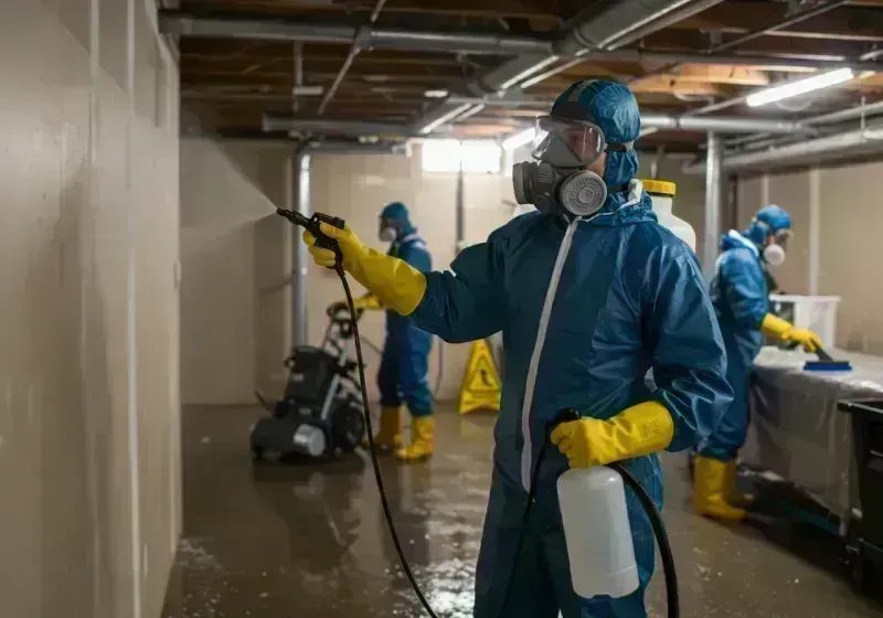 Basement Sanitization and Antimicrobial Treatment process in Stockton, CA